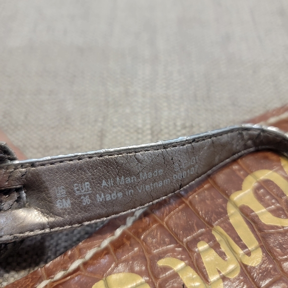 Sam Edelman Women's Metallic Ankle Sandals Size 6M Silver - Picture 2 of 6